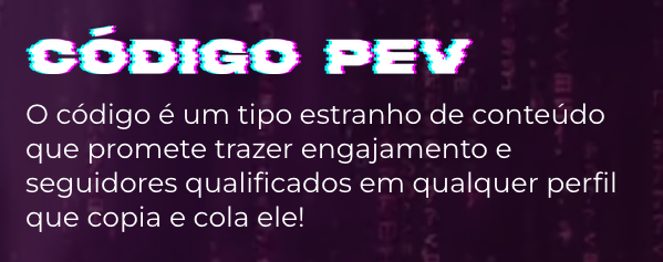 Codigo PEV da Clara Siqueira